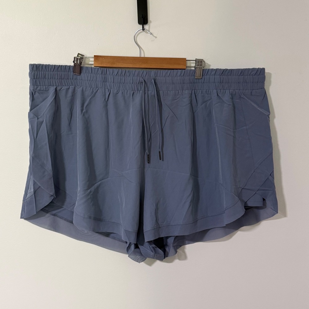 Halara Athletic Shorts Womens 3X Blue Lined Activewear Running Gym Workout